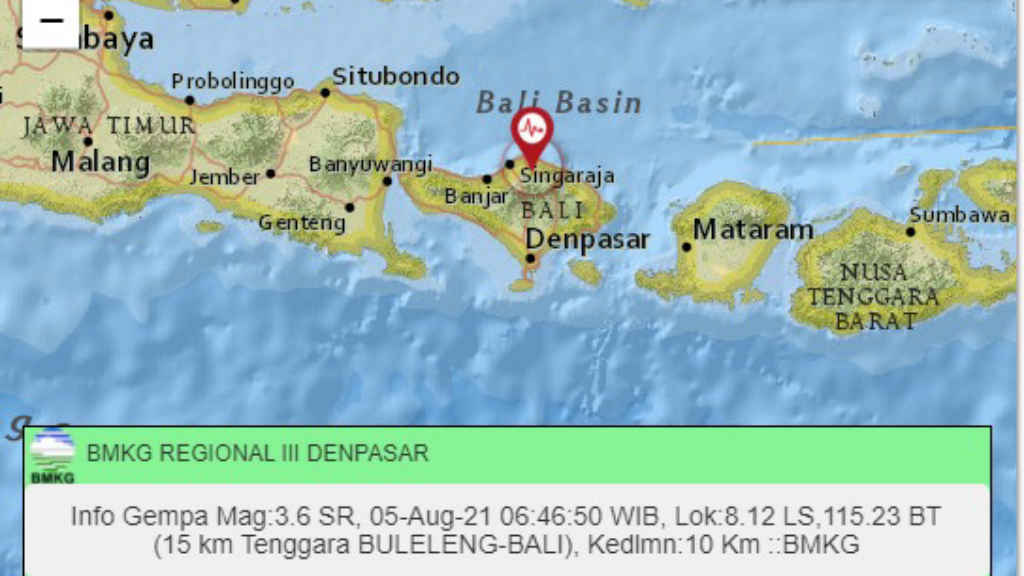 Gempabumi Tektonik M Guncang Wilayah Buleleng Bali Prawara