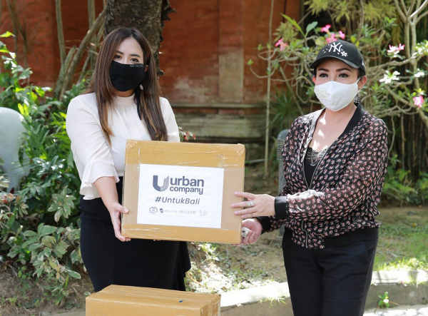  Bantu Penanganan Covid-19, Urban Company Serahkan 5000 Masker Kepada K3S Kota Denpasar