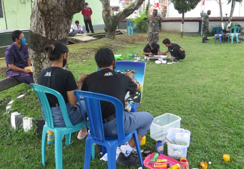  Komsos Kreatif Kodim Klungkung Gelar Lomba Lukis Dan Film Pendek