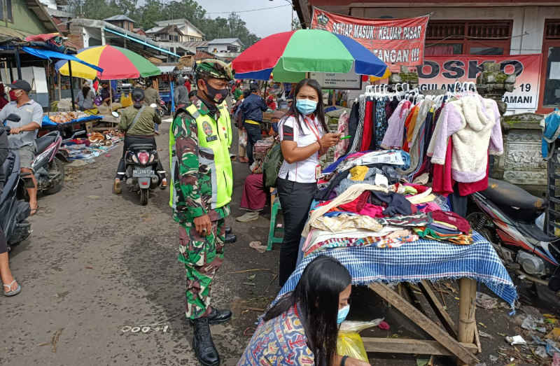  Operasi Yustisi Pencegahan Covid-19 di Wilayah Kintamani, Jaring 8 Warga