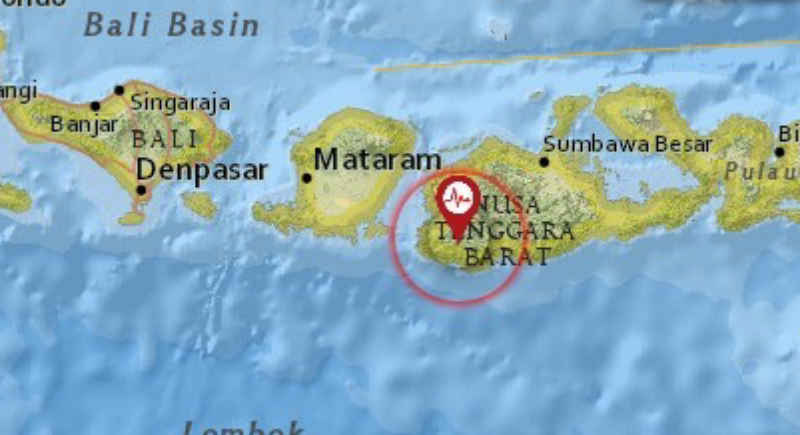  Gempabumi Tektonik M=4,7 di Sumbawa Barat, Dirasakan Hingga Denpasar dan Badung