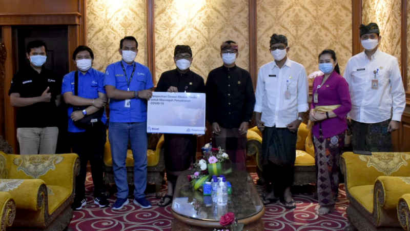  Pemkot Denpasar Terima Bantuan CSR Masker Sebanyak 4000 Pcs Dari Biznet