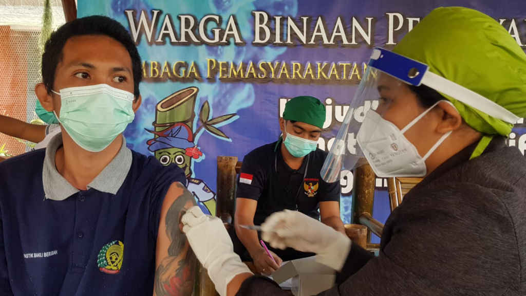 Ratusan WBP Lapastik Kelas II A Bangli, Ikuti Vaksinasi Dosis Kedua