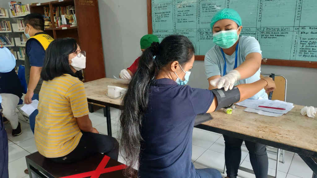 Ratusan WBP Rutan Bangli Ikuti Vaksinasi Dosis Kedua