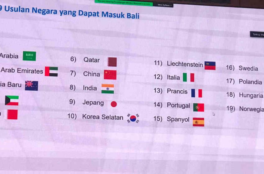  WNA dari 19 Negara Diizinkan Masuk Bali, Berikut Daftarnya