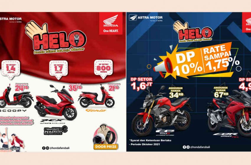  Mau Motor Baru, Ada “Helo” Promo Honda Hemat Belanja Oktober