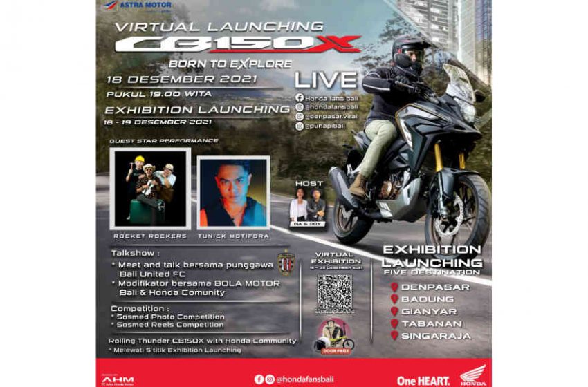  Jangan Lewatkan Serunya Virtual Launching Sport Adventure Touring New CB150X di Hondafansbali