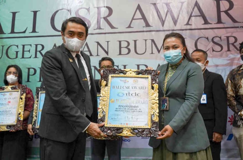  ITDC Raih Penghargaan Gold dan Platinum Pada BUMN CSR Award Provinsi Bali 2021