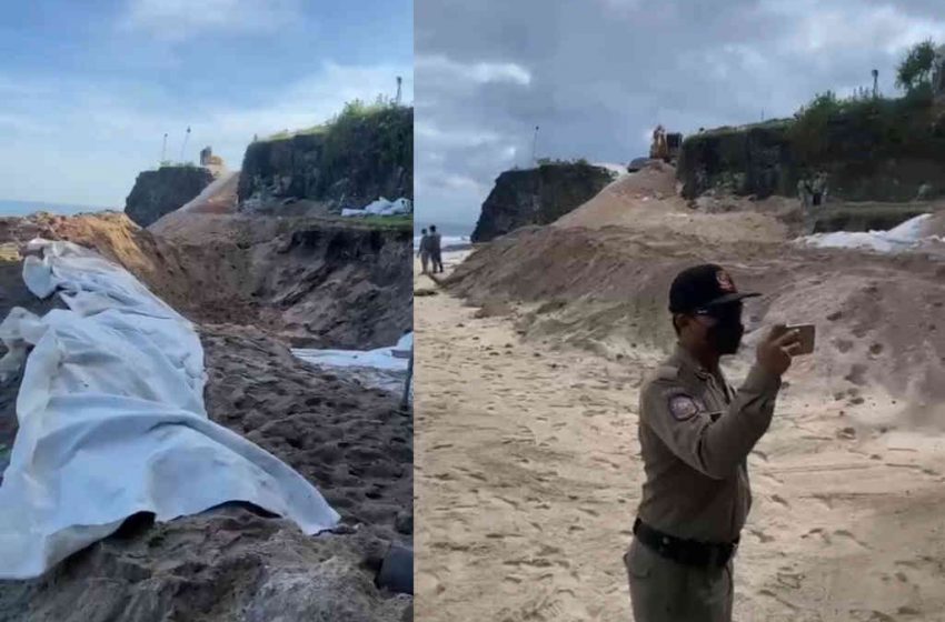  Tanpa Koordinasi, Pemotongan dan Pengerukan Tebing di Pantai Dreamland Dipertanyakan