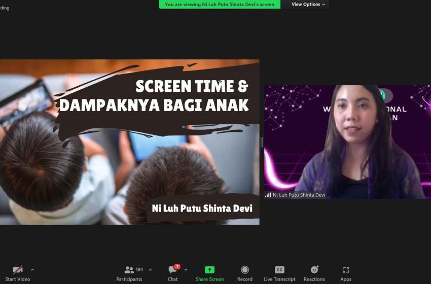  FK Unud Edukasi Dampak Screen Time pada Anak Melalui WEBREG Keperawatan 2022