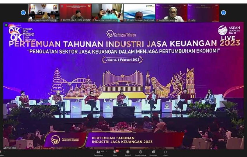  Rektor Unud Ikuti Pertemuan Tahunan Industri Jasa Keuangan 2023