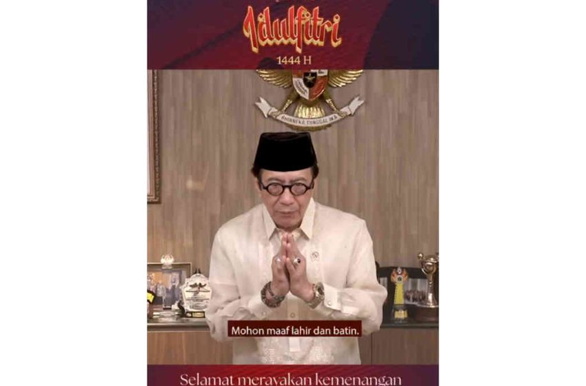  Menkumham Yassona H. Laoly mengucapkan Selamat Hari Raya Idul Fitri 1444 Hijriah