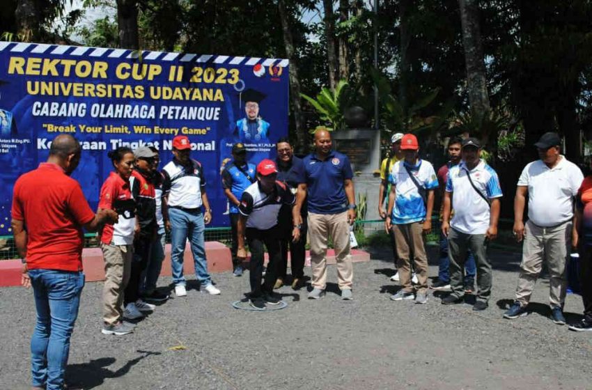  Rektor Cup II Unud Cabang Olahraga Petanque Digelar di Lapangan Debes Tabanan
