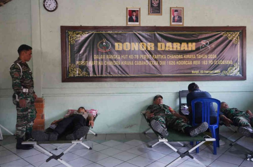  Polres Bangli Libatkan Personel untuk Donor Darah Rangka HUT ke-78 Persit Kartika Chandra Kirana
