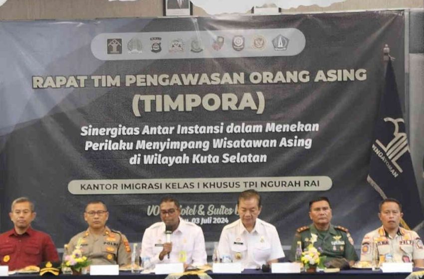  Imigrasi Ngurah Rai bersama TIMPORA, Bahas Strategi Pengawasan Orang Asing di Kuta Selatan