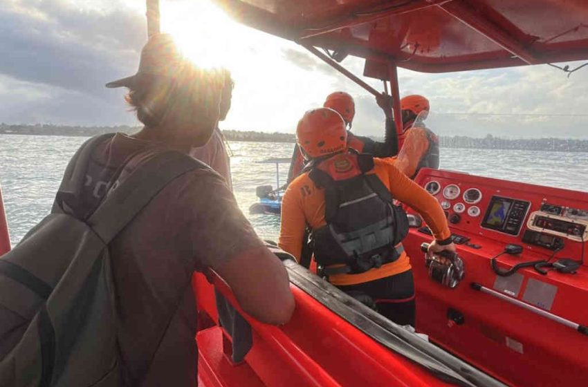 Longboat Mengalami Mati Mesin di Perairan Masceti, Gianyar, Empat Orang Dievakuasi Selamat