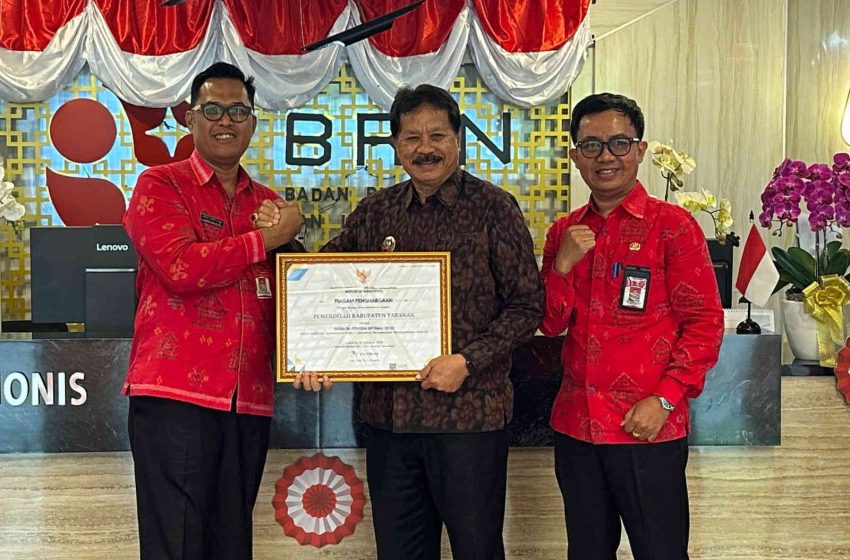  Tabanan Raih Apresiasi BRIDA Optimal 2025 dari BRIN