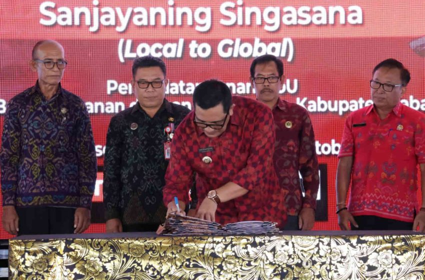  Bupati Sanjaya Teken MoU dengan Perbekel untuk Kendalikan Inflasi dan Perkuat Ekonomi Desa