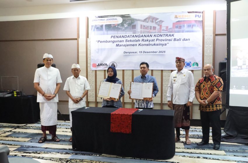  Saksikan Penandatanganan Kontrak Pembangunan Sekolah Rakyat di Karangasem, Gubernur Bali Harap Tingkatkan Akses dan Kualitas Pendidikan