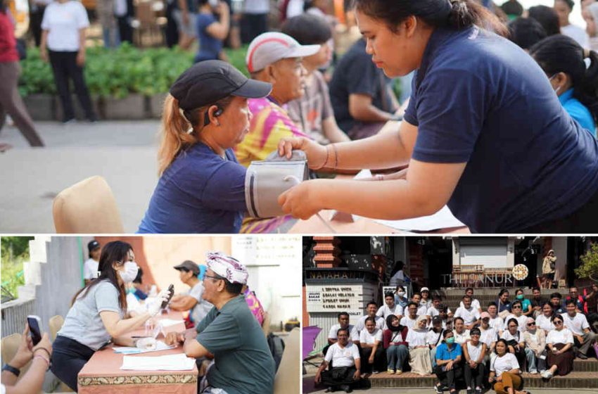  The Sanur Bersama Puskesmas II Denpasar Selatan Gelar Pemeriksaan Kesehatan Gratis di Pantai Sanur