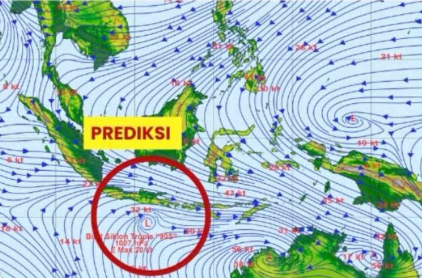  Kecepatan Angin di Bali Tembus 23 Knot, Bibit Siklon 90S Picu Potensi Cuaca Ekstrem