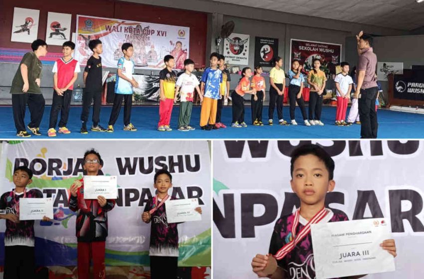  Jaring Atlet Muda Berbakat, 192 Atlet Wushu Denpasar Bertarung Rebut Tiket PORJAR Provinsi Bali 2026