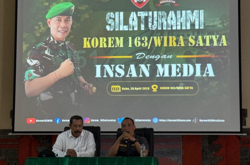  Bangun Kepercayaan Publik, Korem 163/Wira Satya Perkuat Sinergi dengan Media