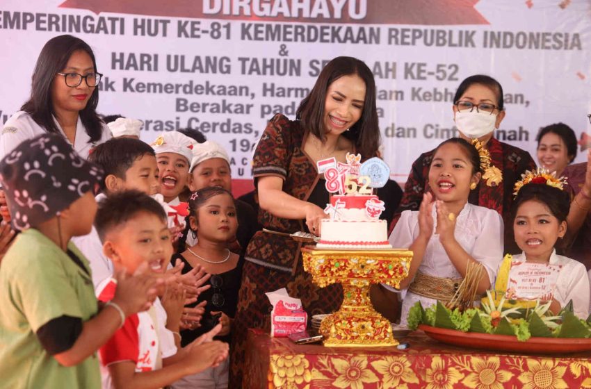  SDN 2 Blahkiuh Rayakan HUT ke-52 Dirangkaikan HUT ke-81 RI dengan Aksi Peduli Lingkungan